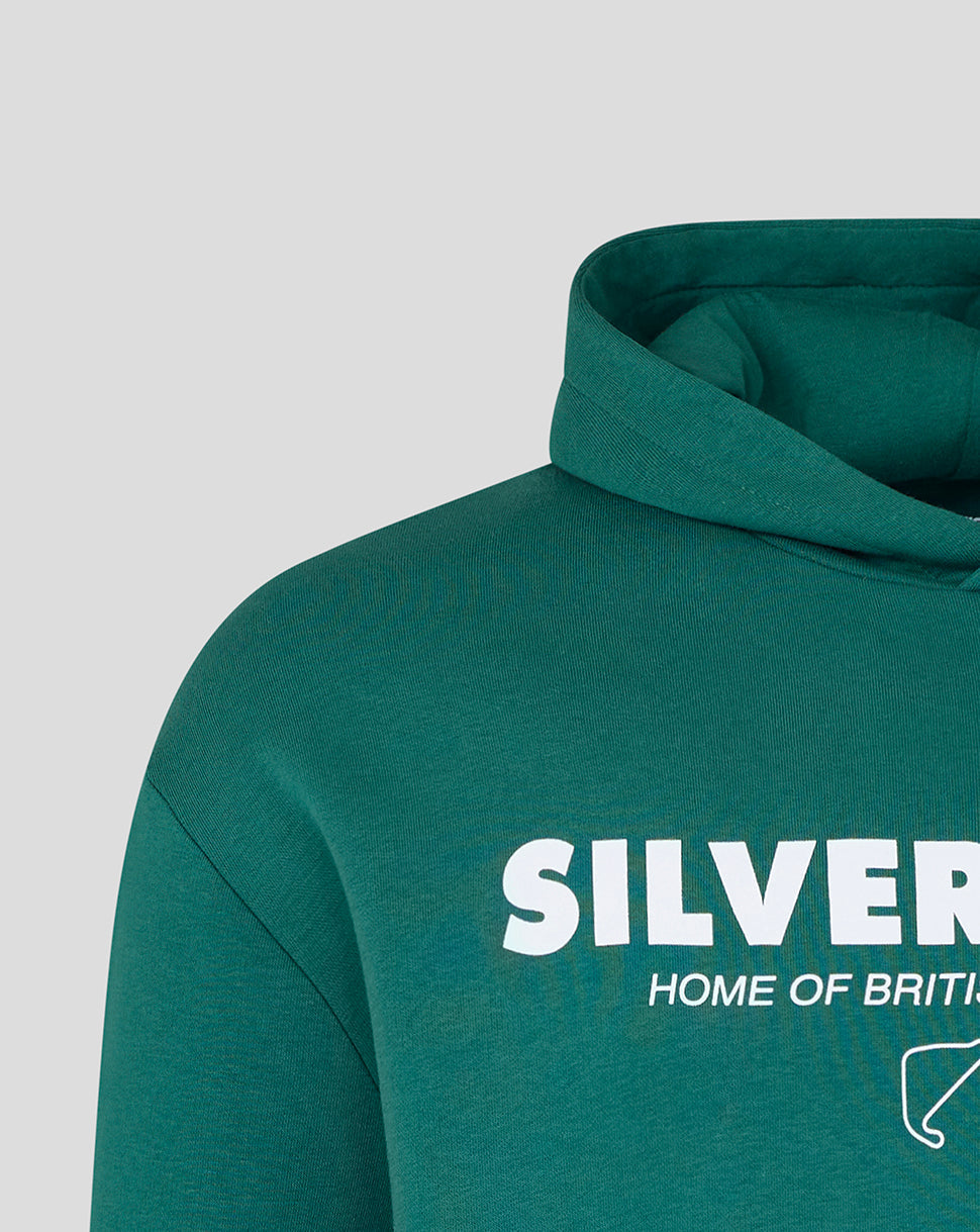 Silverstone Unisex Heritage Pullover Hoodie - Green