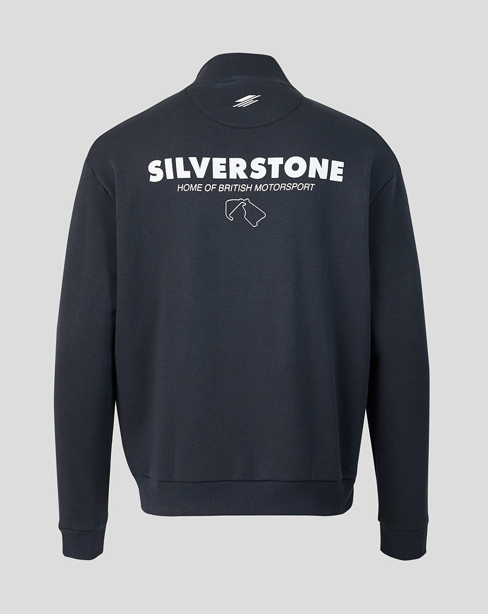 Silverstone Unisex Heritage Quarter Zip Sweater - Dark Navy