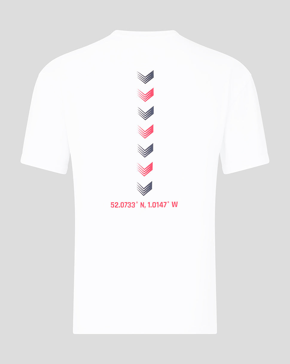 Silverstone Unisex British Injection Linear Back T-Shirt - White