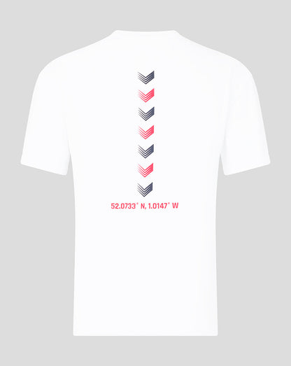Silverstone Unisex British Injection Linear Back T-Shirt - White
