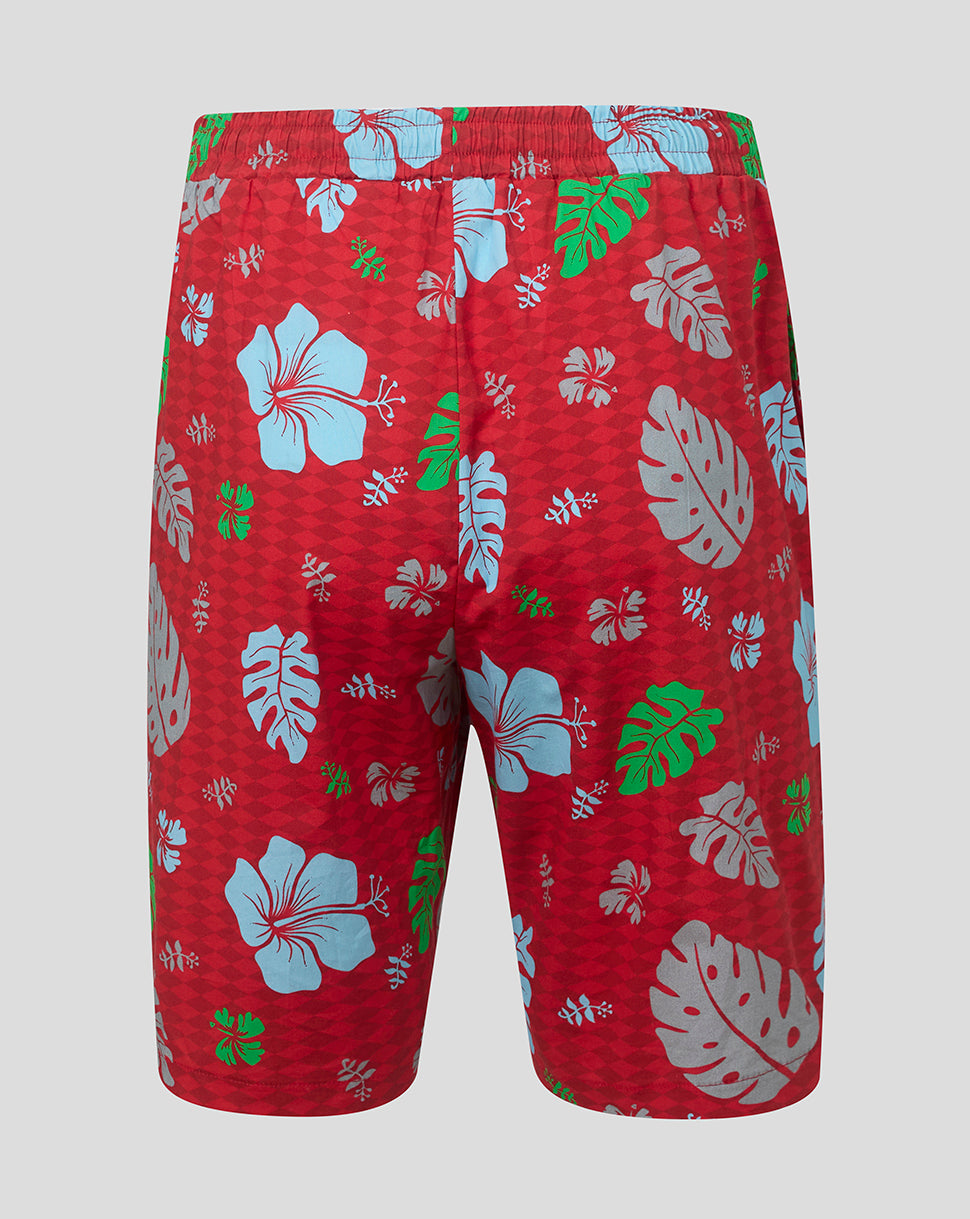 Harlequins Unisex 2026 Big Summer Kick Off Hawaiian Shorts - Red