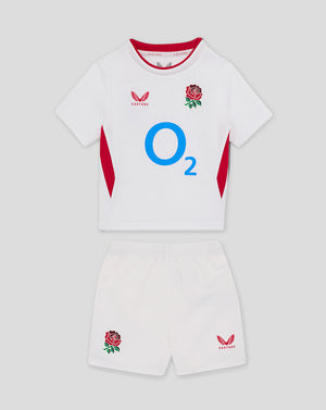 Baby’s England Rugby 25/26 Home Short Sleeve Kit – Brilliant White