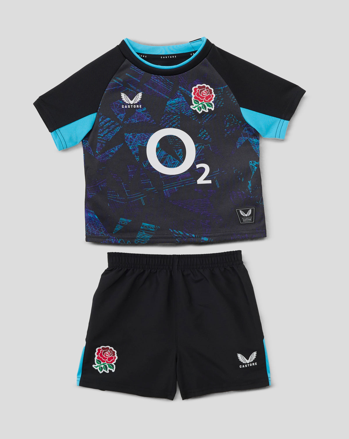 Baby’s England Rugby Alternate Short Sleeve Kit – Caviar - Caviar/Swim Cap