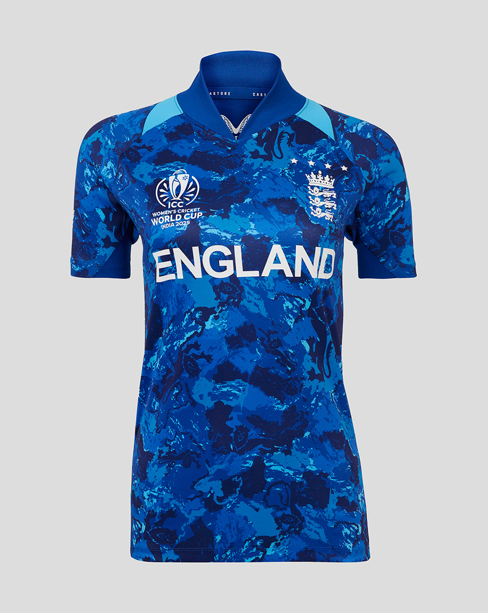 England Cricket Odi World Cup Women's 25/26 Replica Shirt - True Blue/Swim Cap