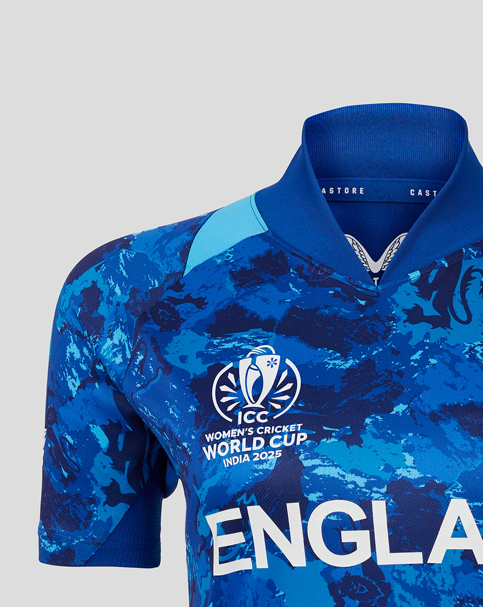 England Cricket Odi World Cup Women's 25/26 Replica Shirt - True Blue/Swim Cap