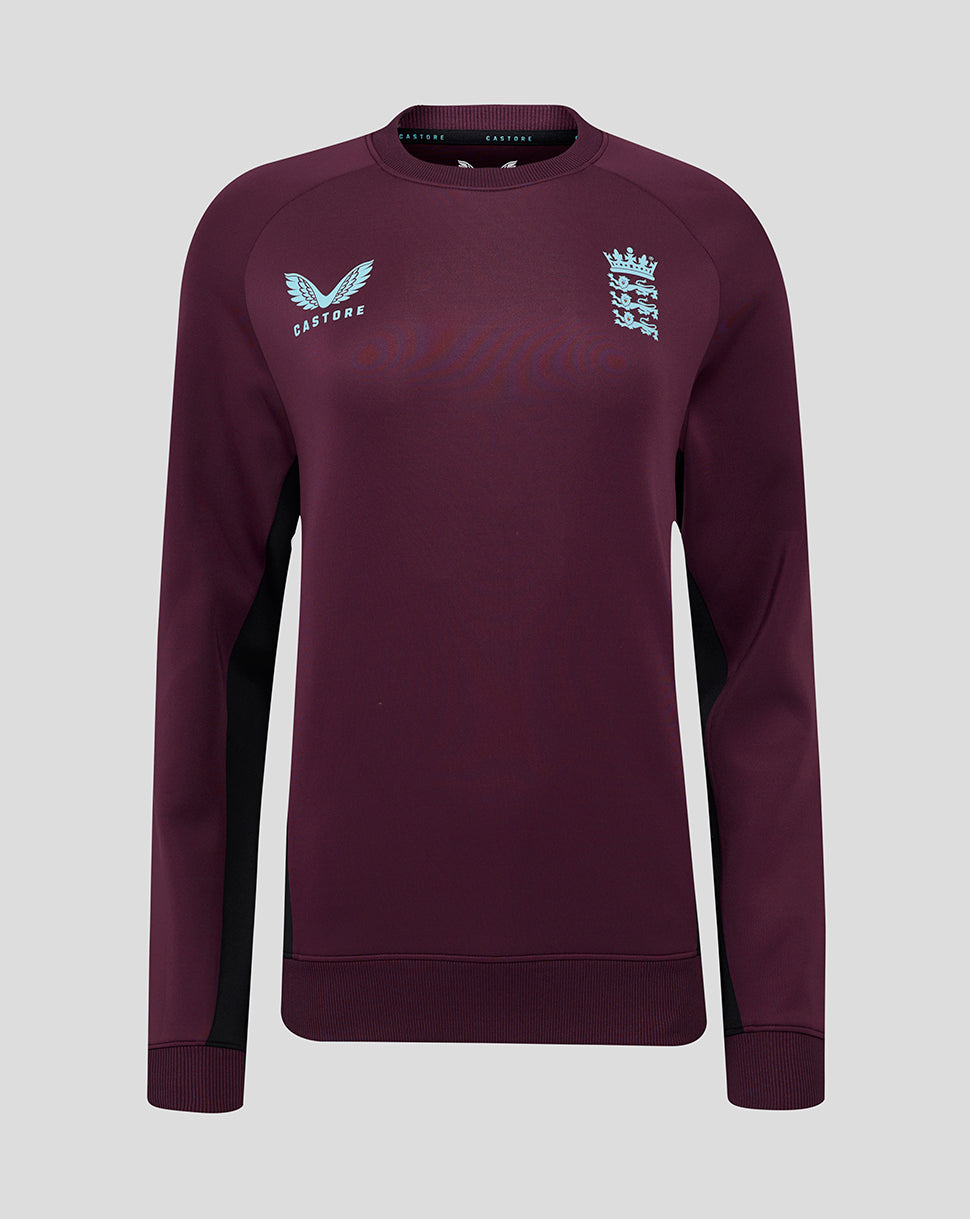 England Cricket Training Men's Sweatshirt 25/26 - Blackberry Wine/Caviar