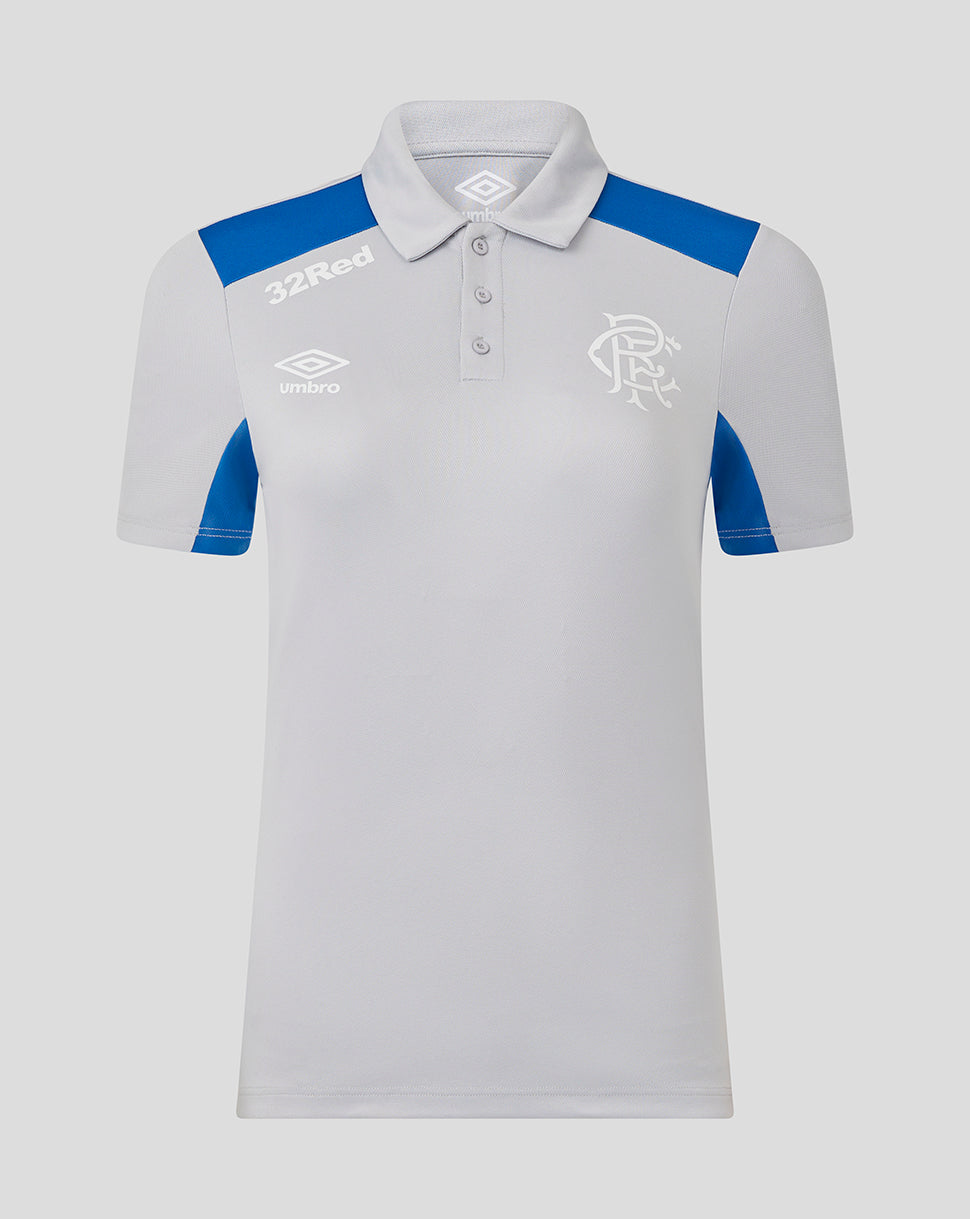 Rangers Women's 25/26 Presentation Polo - Microchip/Blue - Micro Chip/Nautical Blue