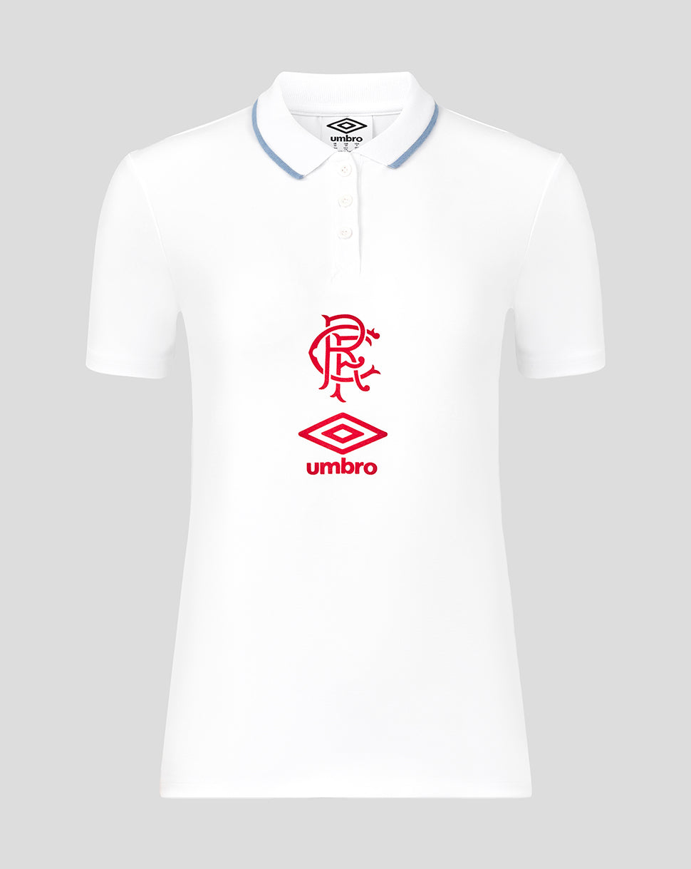 Rangers Women's 25/26 Travel Short Sleeve Polo - White