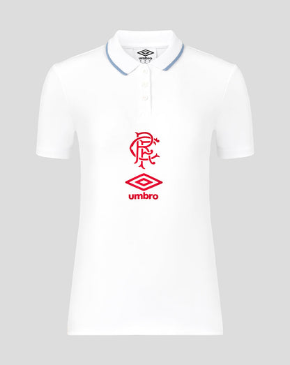 Rangers Women's 25/26 Travel Short Sleeve Polo - White