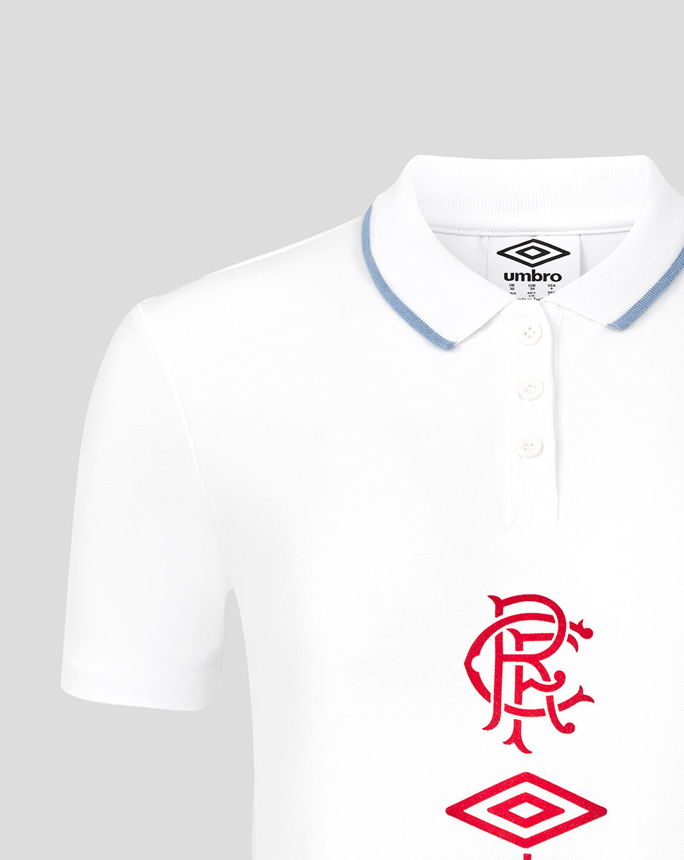 Rangers Women's 25/26 Travel Short Sleeve Polo - White