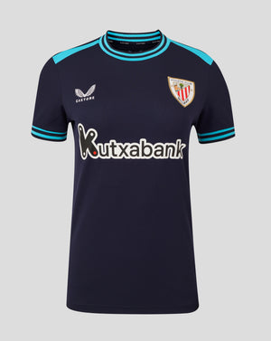 Athletic Club women's away shirt navy with teal trim and left chest crest
