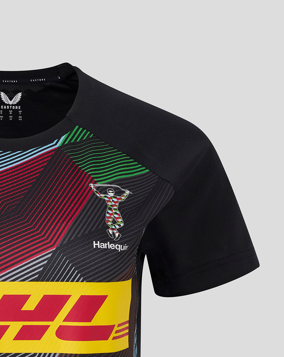 Harlequins Women's 25/26 Matchday Short Sleeve Tee - Caviar