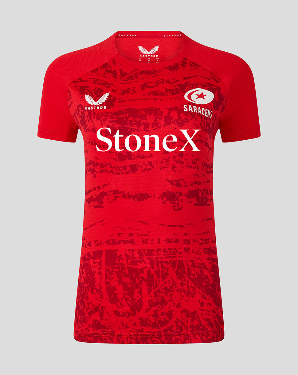 Saracens Women's 25/26 Matchday Short Sleeve Tee - Racing Red
