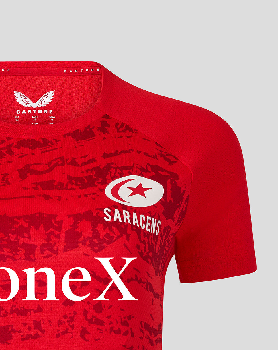 Saracens Women's 25/26 Matchday Short Sleeve Tee - Racing Red