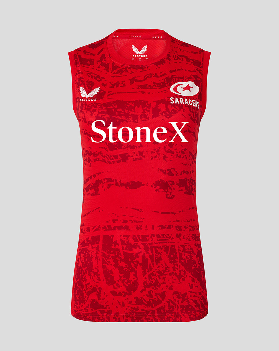 Saracens Women's 25/26 Matchday Sleeveless Tee - Racing Red