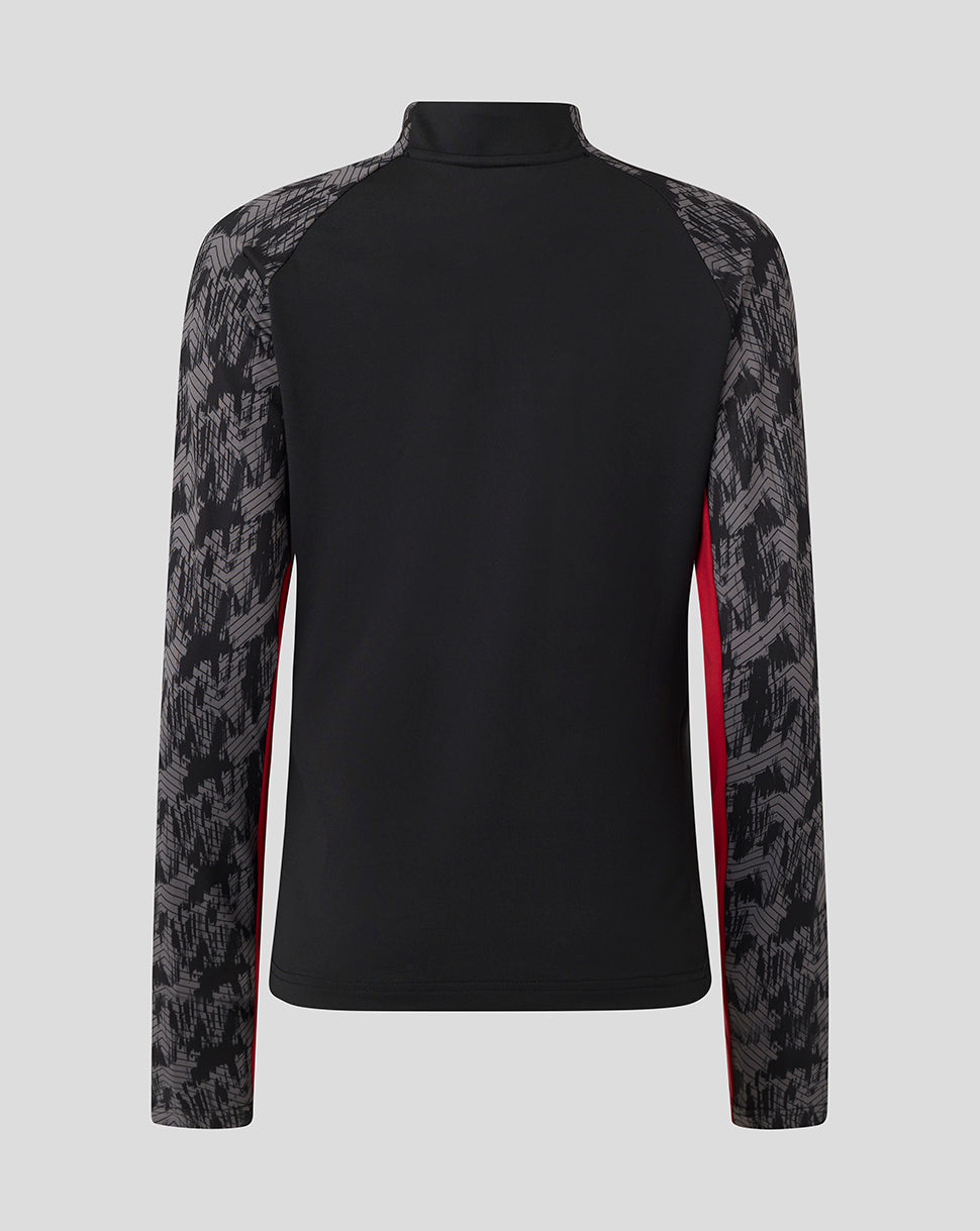 Saracens Women's 25/26 Training 1/4 Zip - Caviar - Black/Red