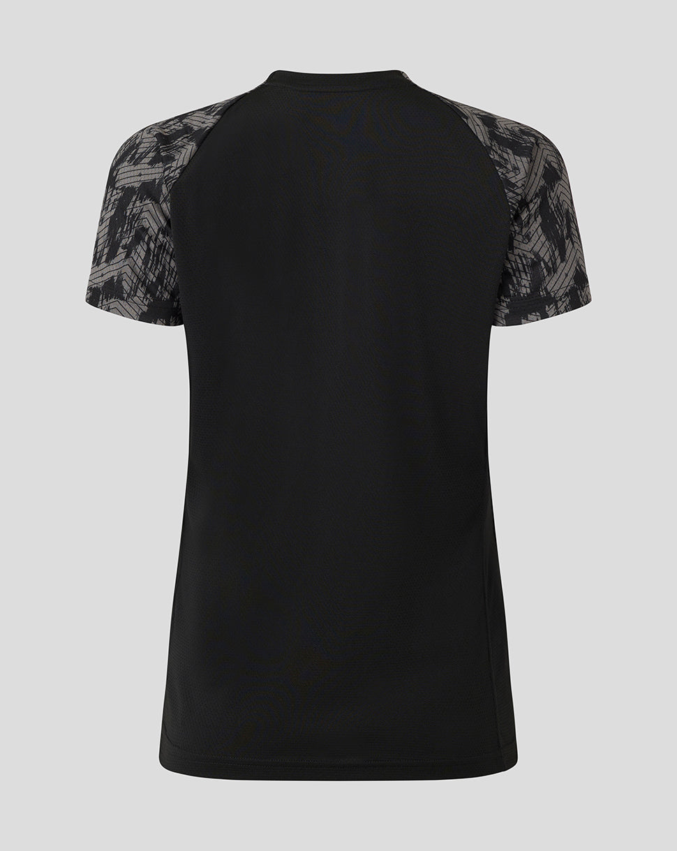 Saracens Women's 25/26 Training Short Sleeve Tee - Caviar - Black/Red