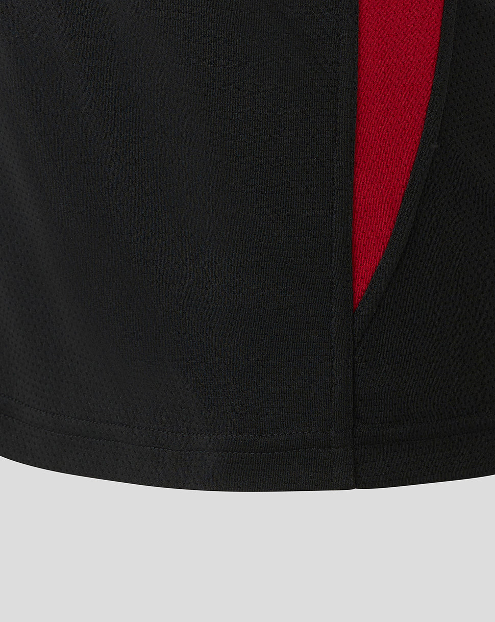 Saracens Women's 25/26 Training Short Sleeve Tee - Caviar - Black/Red