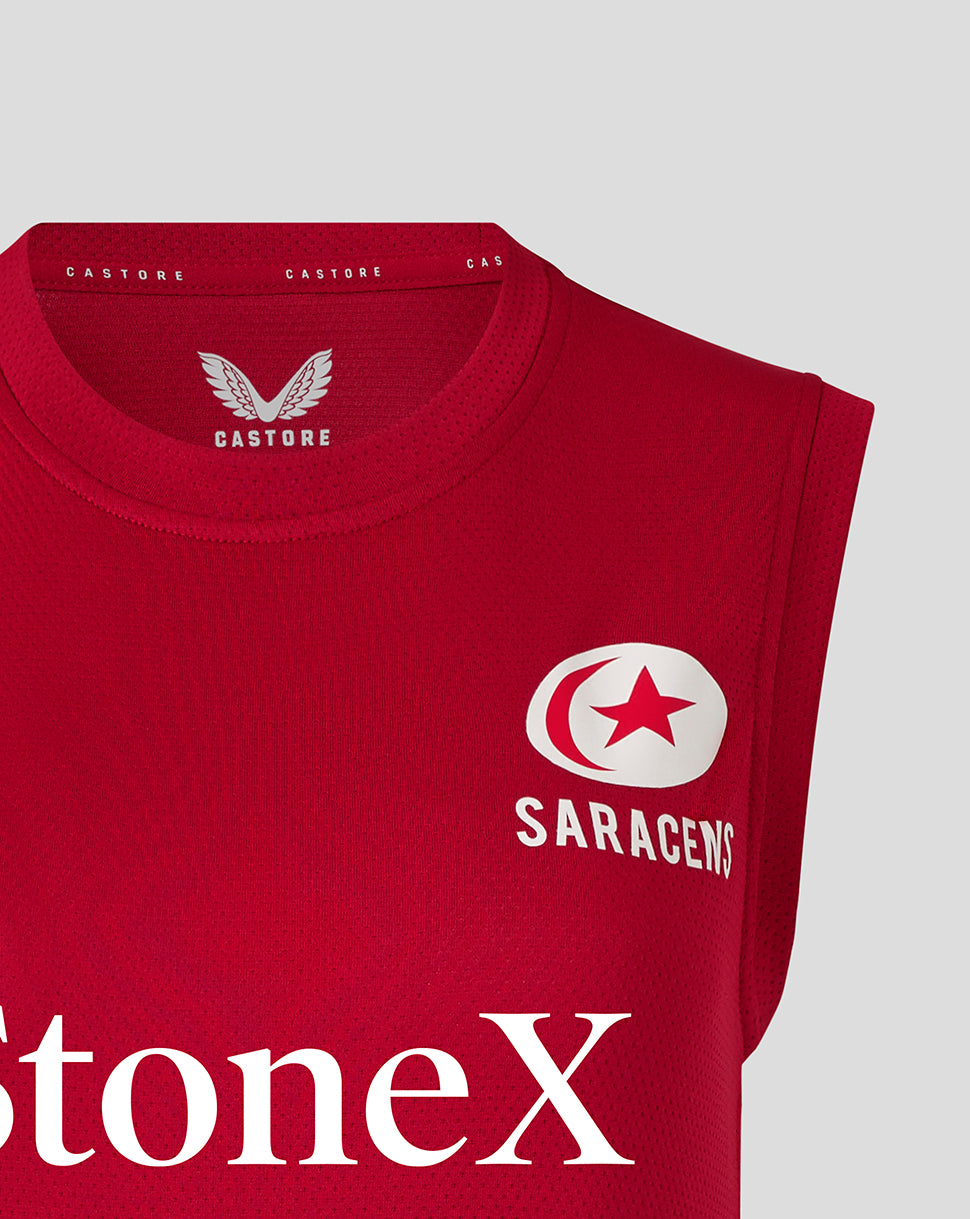 Saracens Women's 25/26 Training Vest - Rhymthic Red - Rhythmic Red/Caviar