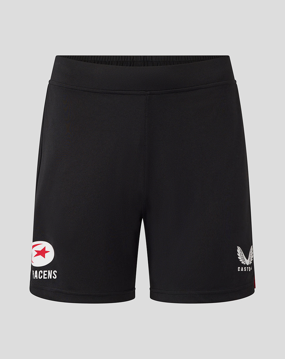 Saracens Women's 25/26 Training Knit Shorts - Rhythmic Red/Caviar