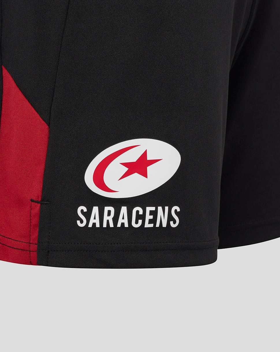 Saracens Women's 25/26 Training Knit Shorts - Rhythmic Red/Caviar