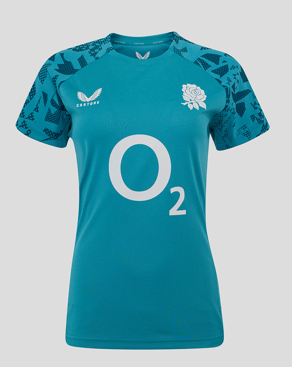 England Rugby Women’s 25/26 Performance Short Sleeve T-Shirt – Storm Blue - Storm Blue