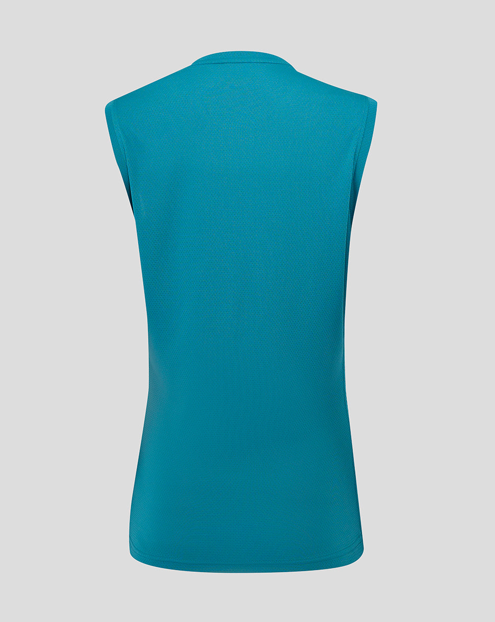 Women’s England Rugby 25/26 Performance Sleeveless T-Shirt – Storm Blue - Storm Blue