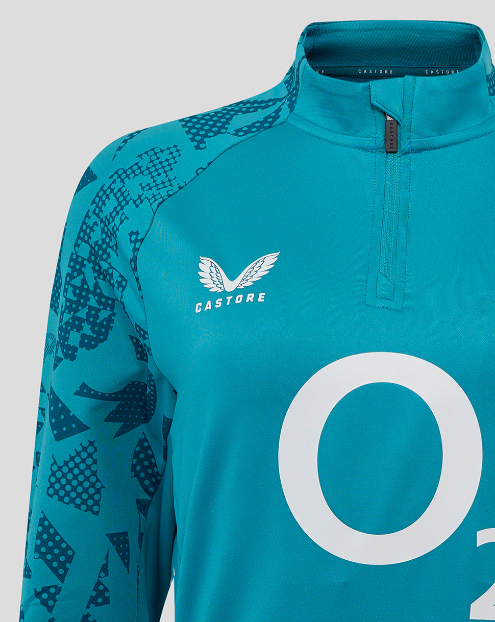 Women’s England Rugby 25/26 Performance Long Sleeve Midlayer Top – Storm Blue - Storm Blue