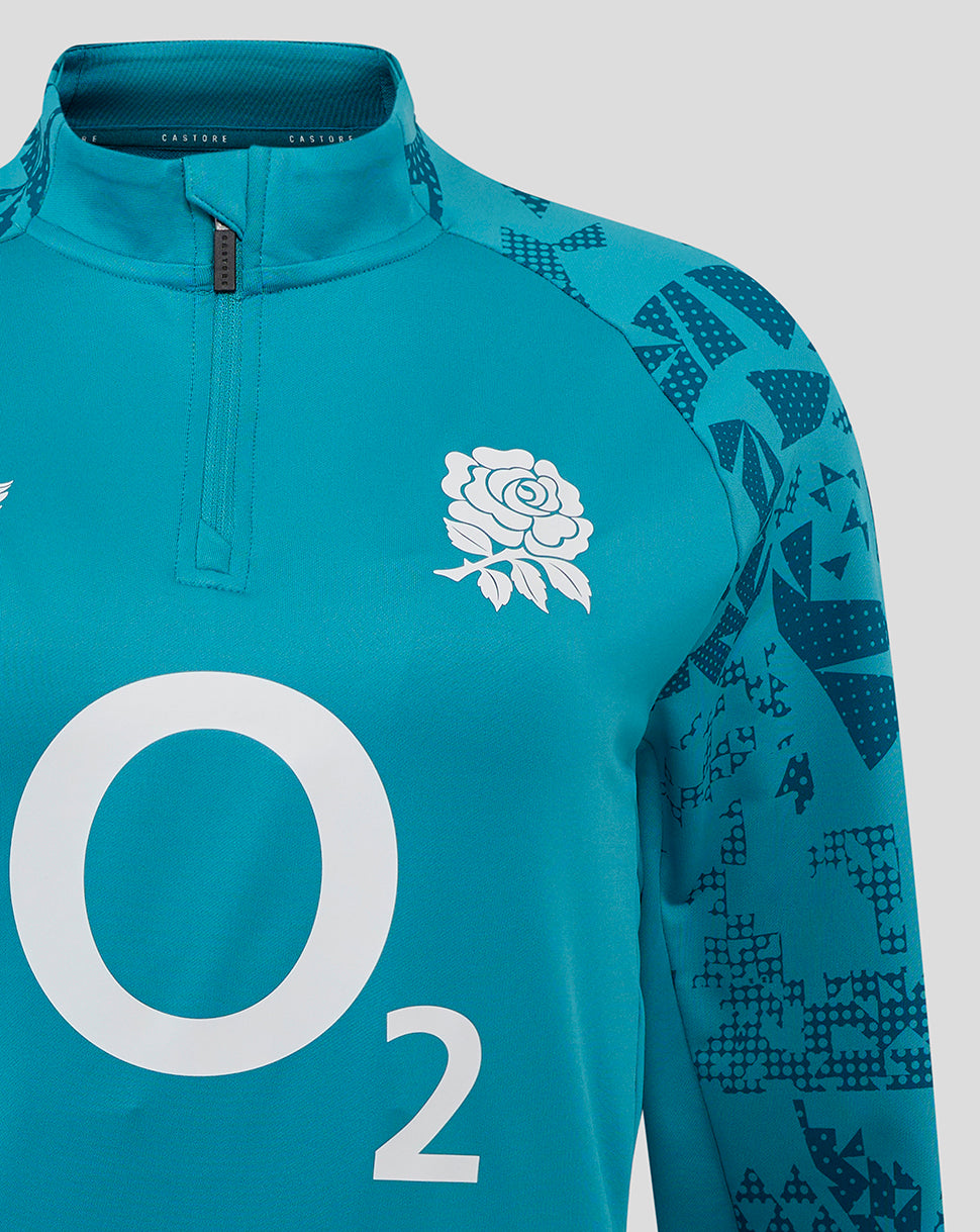 Women’s England Rugby 25/26 Performance Long Sleeve Midlayer Top – Storm Blue - Storm Blue
