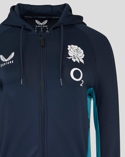 Women’s England Rugby 25/26 Performance Long Sleeve Full Zip Hoodie – Inkwell