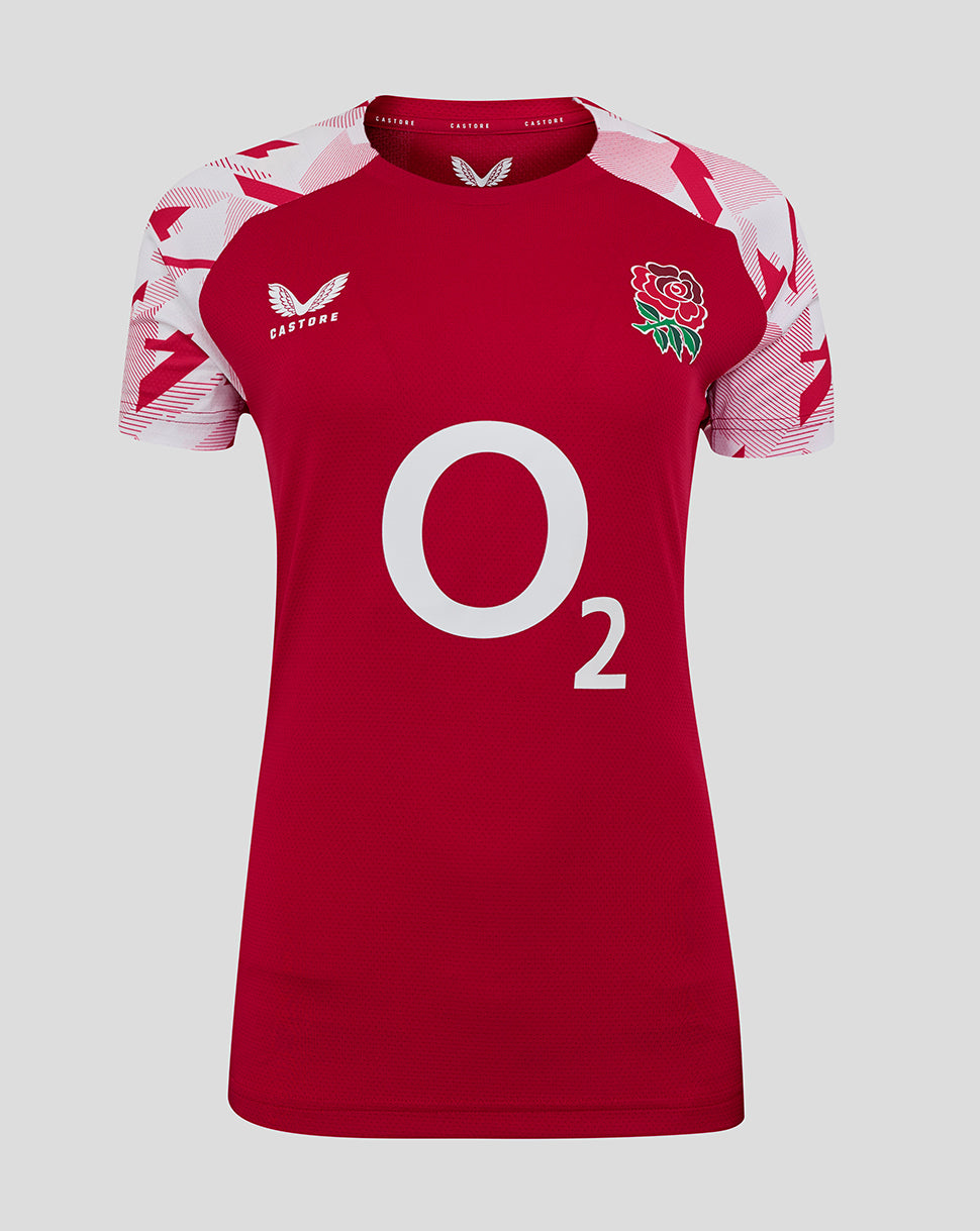 England Rugby Red Roses Pre Match Short Sleeve T Shirt O2 – Women's Fi ...