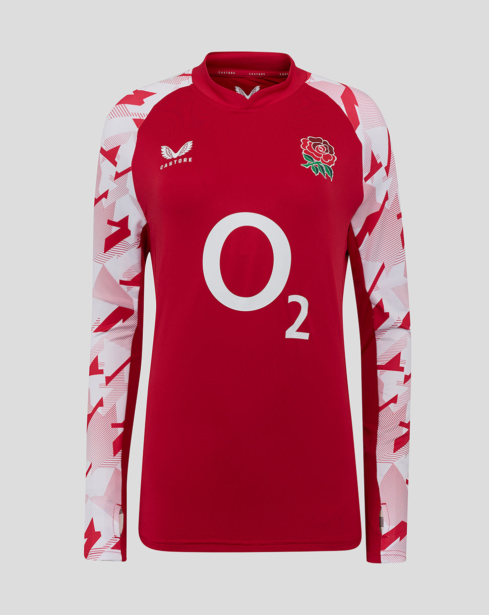 England Rugby Red Roses Pre Match Long Sleeve Drill Top O2 – Women's F ...