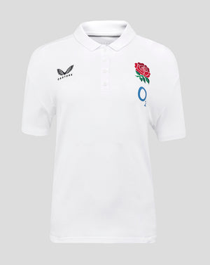 England Rugby Women's 25/26 Travel Polo - Brilliant White