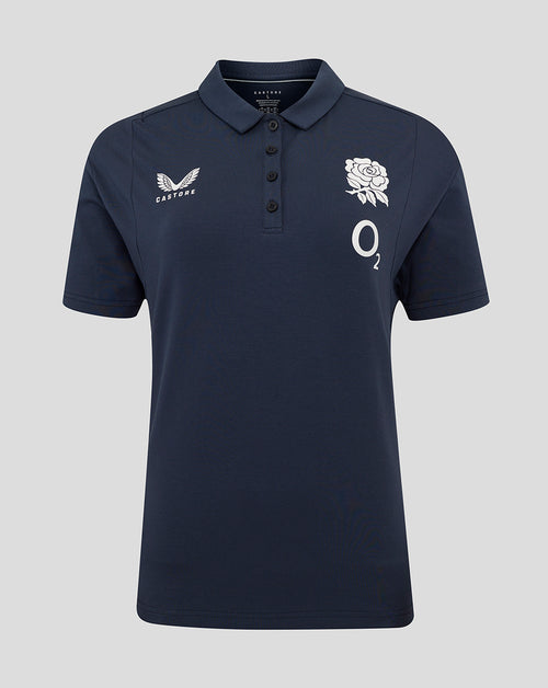 England Rugby Women's 25/26 Travel Short Sleeve Polo - Inkwell