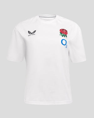 England Rugby Women's 25/26 Travel Short Sleeve Tee - Brilliant White