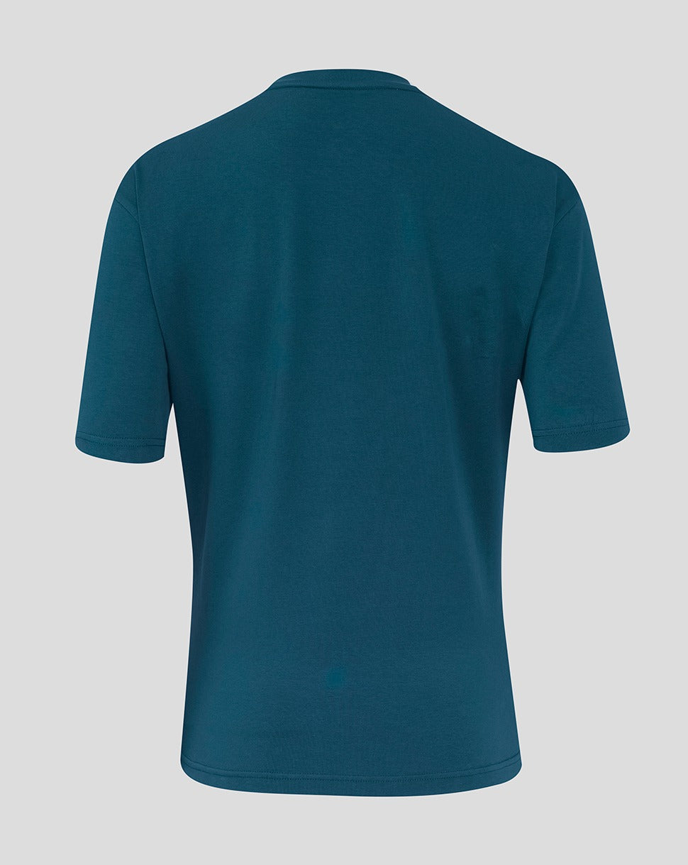 Blue t-shirt on a gray background