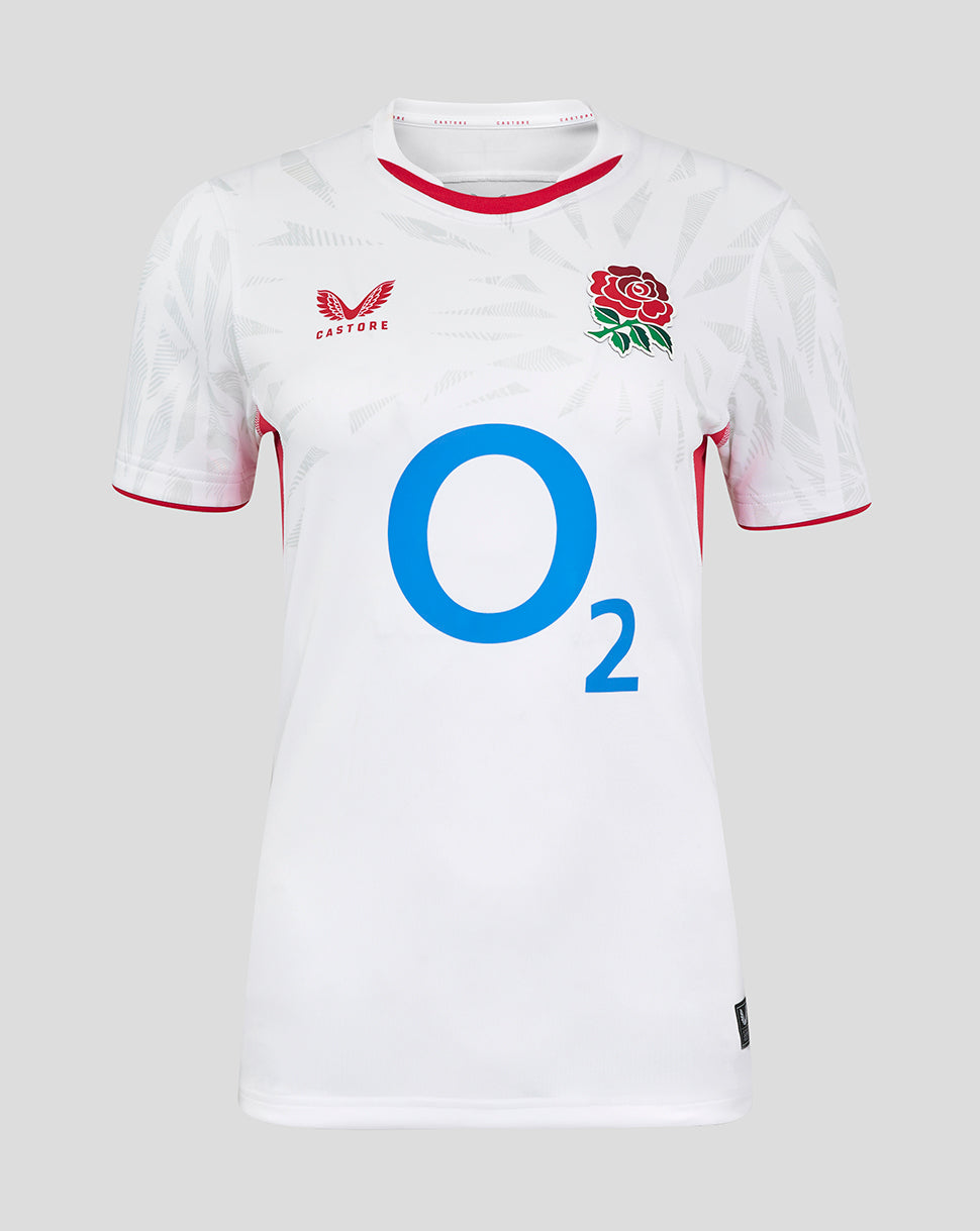 Women’s England Rugby Red Roses Home Short Sleeve Pro Shirt – Brilliant White