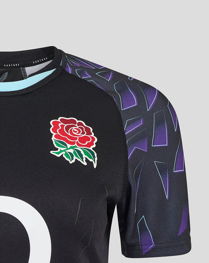 Women’s England Rugby Red Roses Pro Alternate Short Sleeve Shirt - Caviar