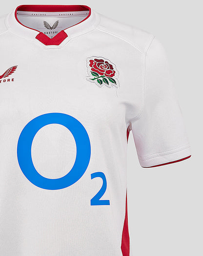 Women’s Fit England Rugby 25/26 Home Short Sleeve Shirt – Brilliant White