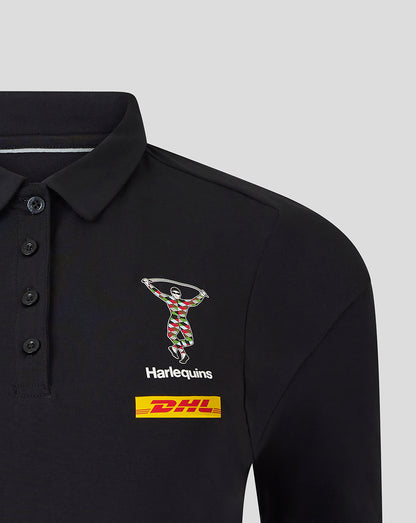 Harlequins Women's 25/26 Travel Polo Shirt