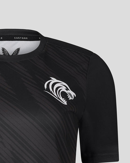 Leicester Tigers Women's 25/26 Warm Up T-Shirt - Black