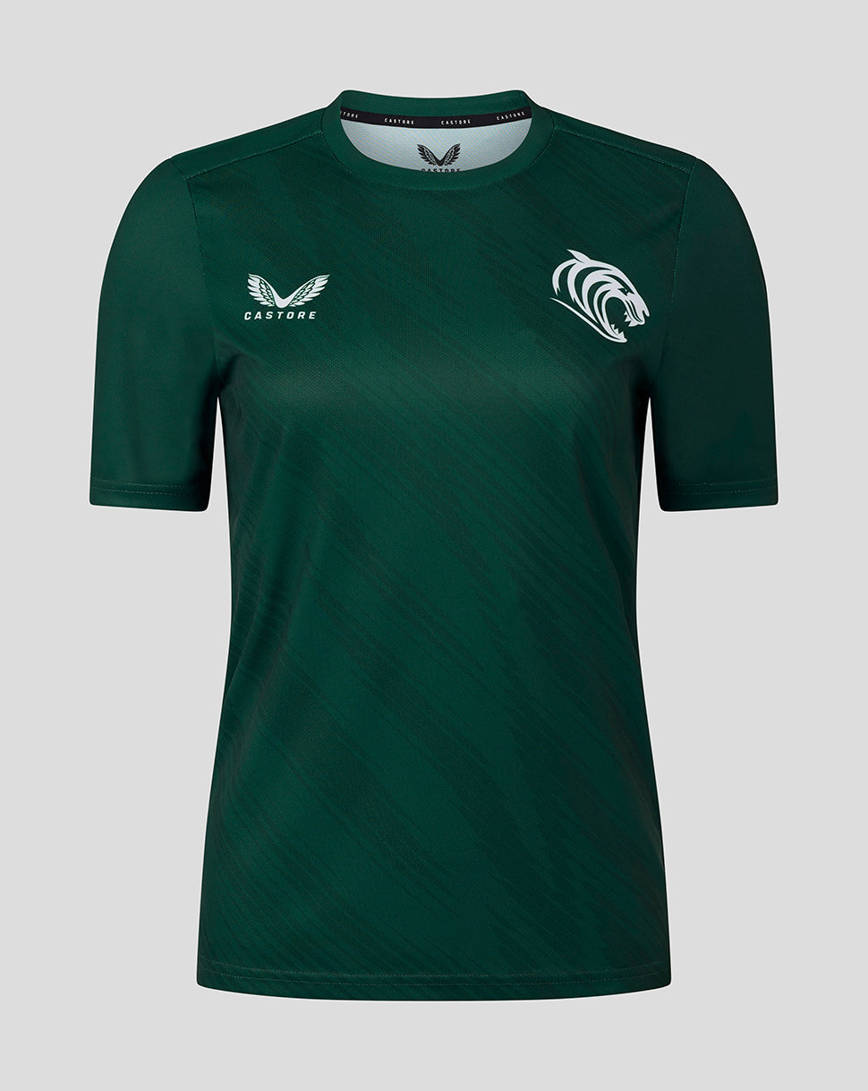Leicester Tigers Women's 25/26 Warm Up T-Shirt - Dark Green