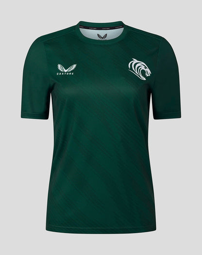 Leicester Tigers Women's 25/26 Warm Up T-Shirt - Dark Green