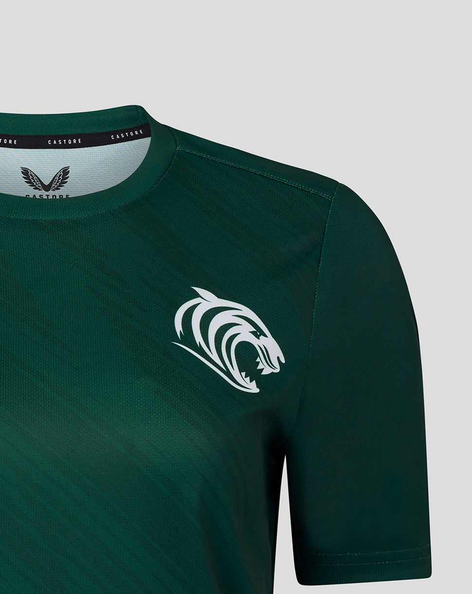 Leicester Tigers Women's 25/26 Warm Up T-Shirt - Dark Green