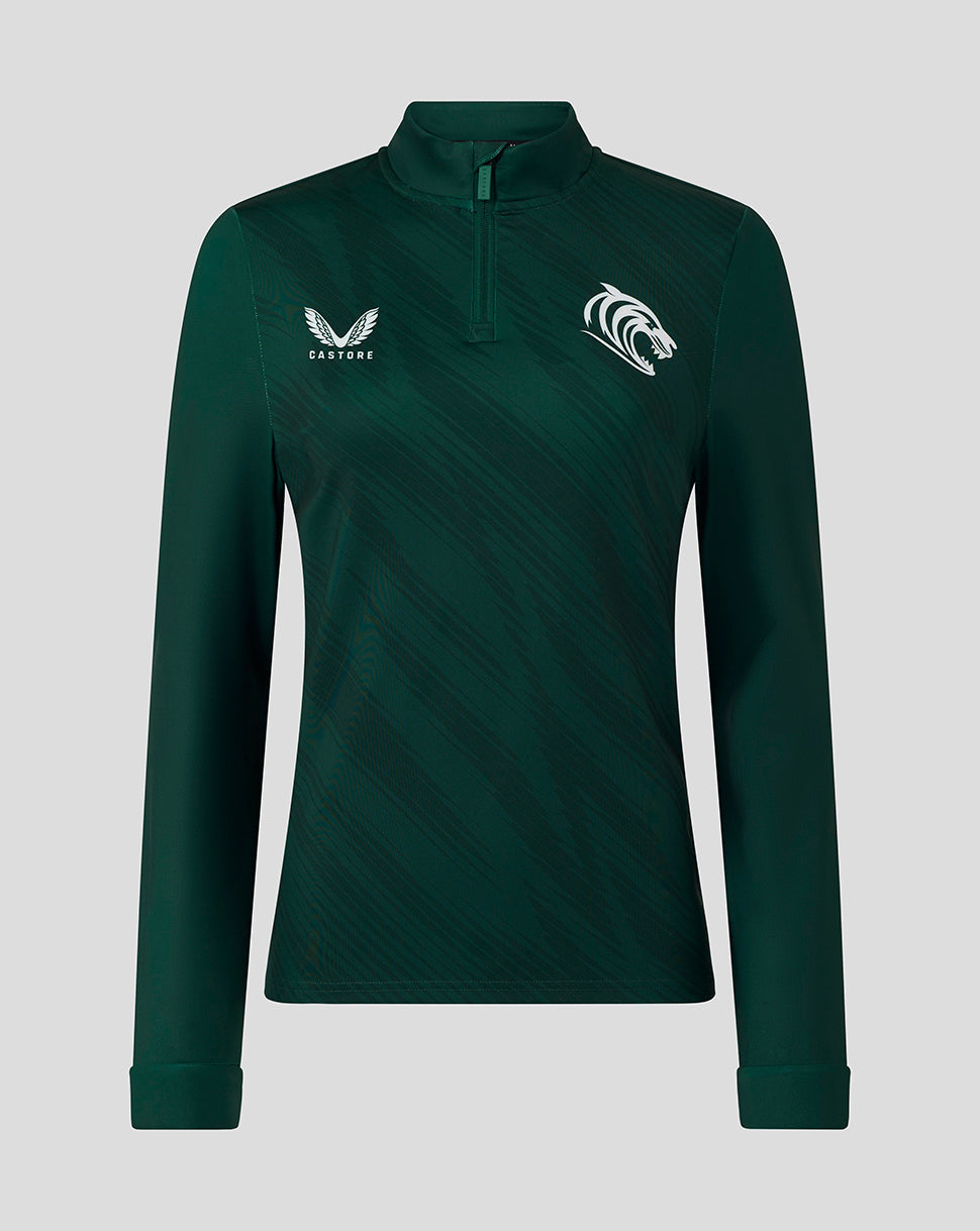 Leicester Tigers Women's 25/26 Training Quarter Zip - Dark Green