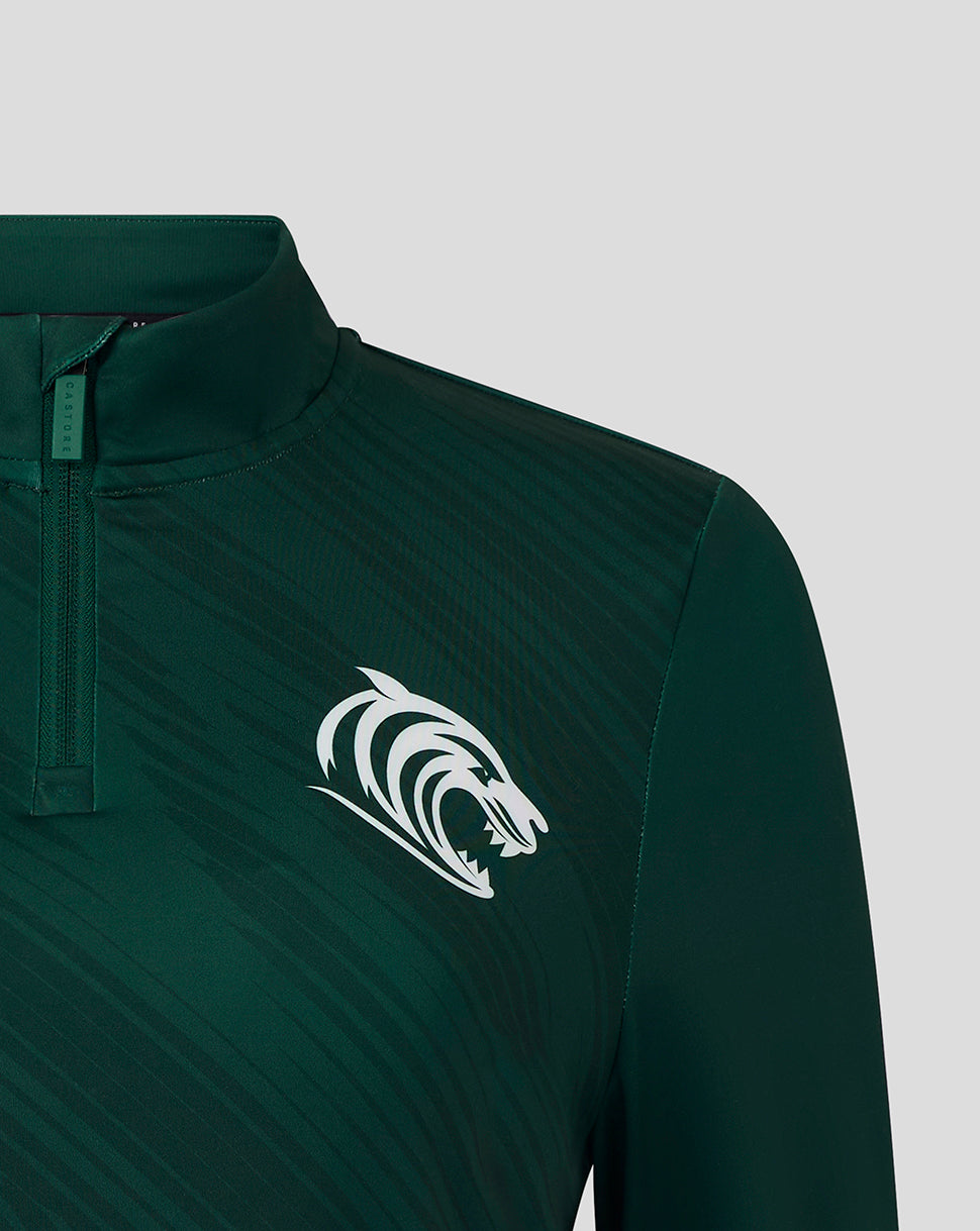 Leicester Tigers Women's 25/26 Training Quarter Zip - Dark Green - Dark Green