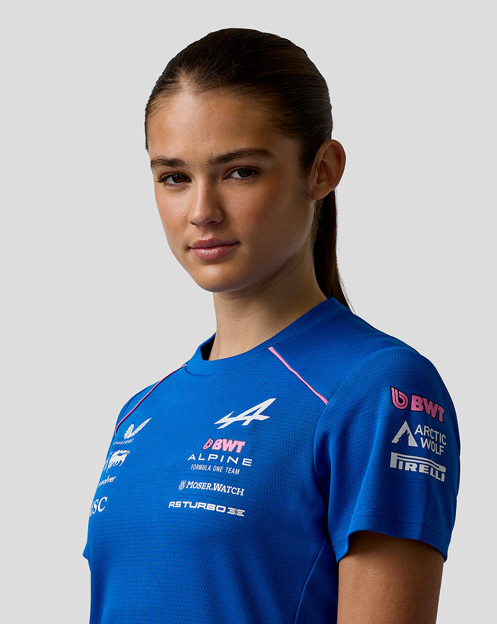 BWT Alpine Formula One Team Set Up Women's Official Personalised Set Shirt - Lapis Blue