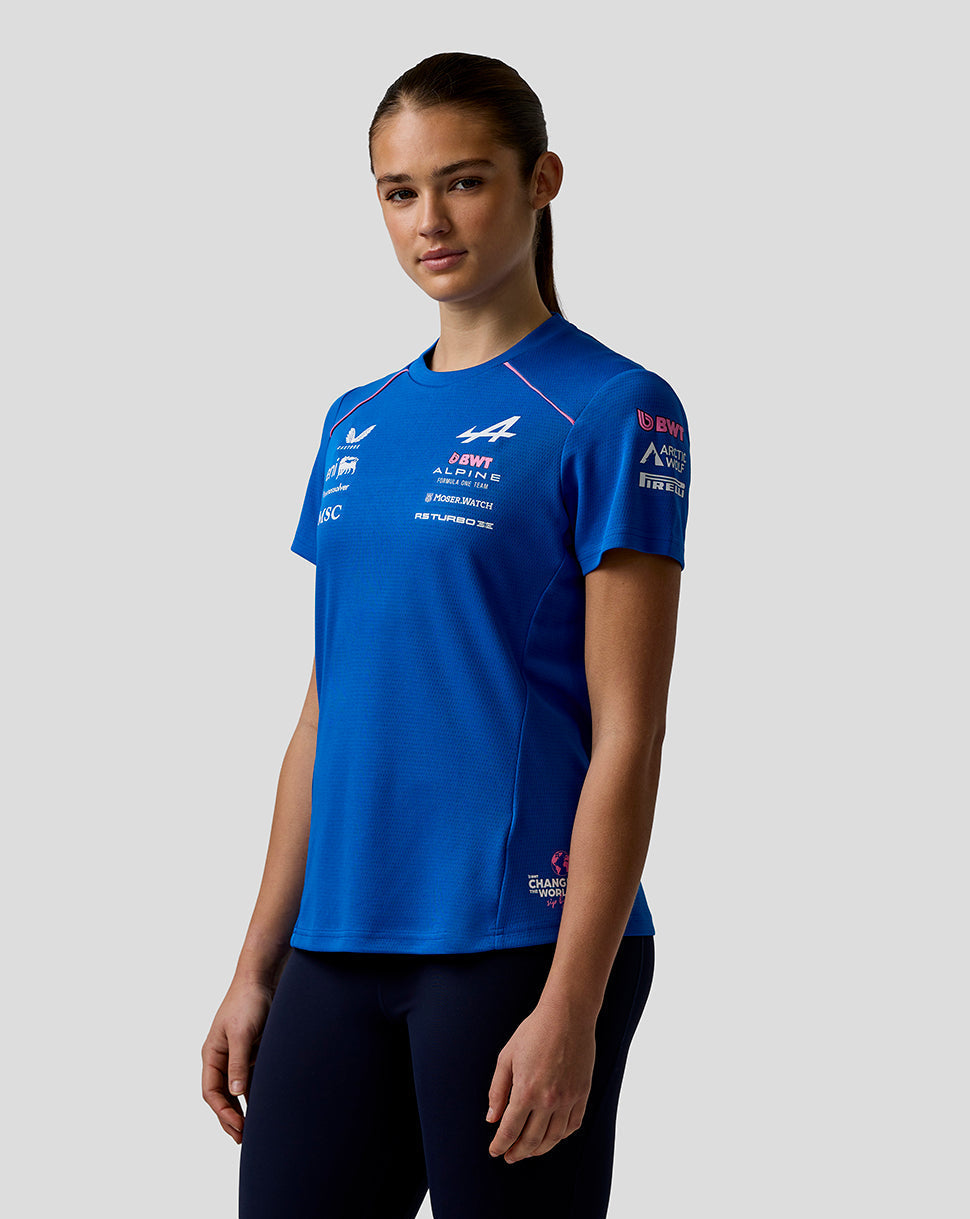 BWT Alpine Formula One Team Set Up Women's Official Personalised Set Shirt - Lapis Blue