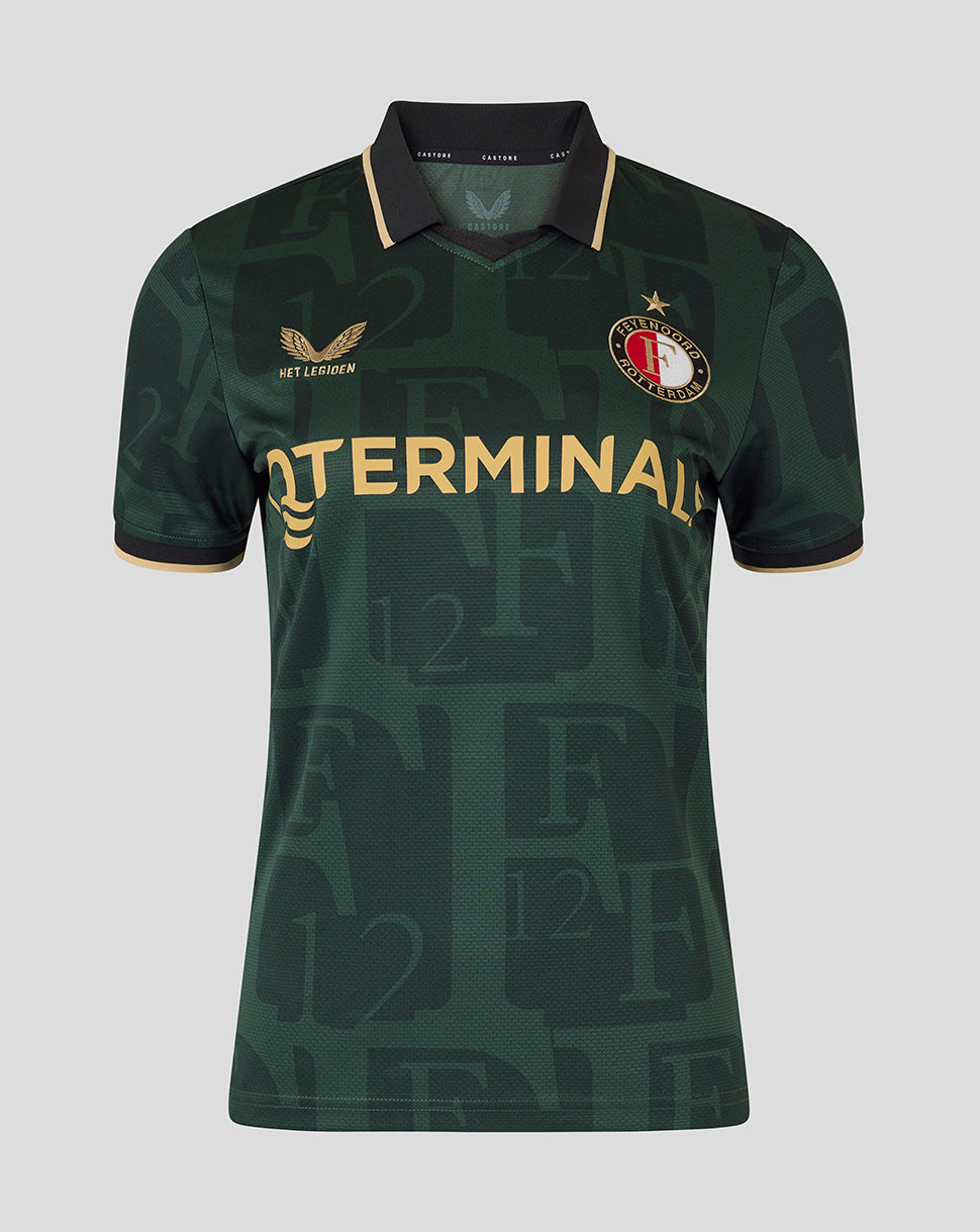 Feyenoord Twelfth shirt in dark green with gold trim and large TERMINAL sponsor across the chest