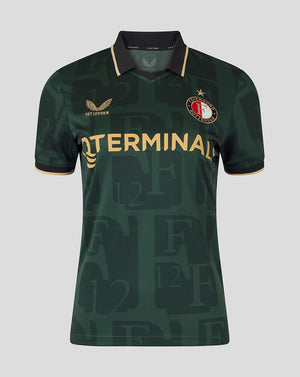 Feyenoord Twelfth shirt in dark green with gold trim and large TERMINAL sponsor across the chest